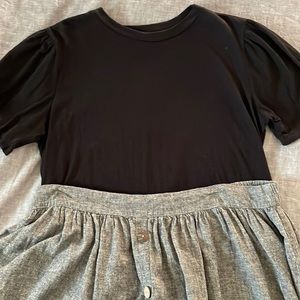 Amour Vert NWOT Black Odilia Reverie Knit Tee XL